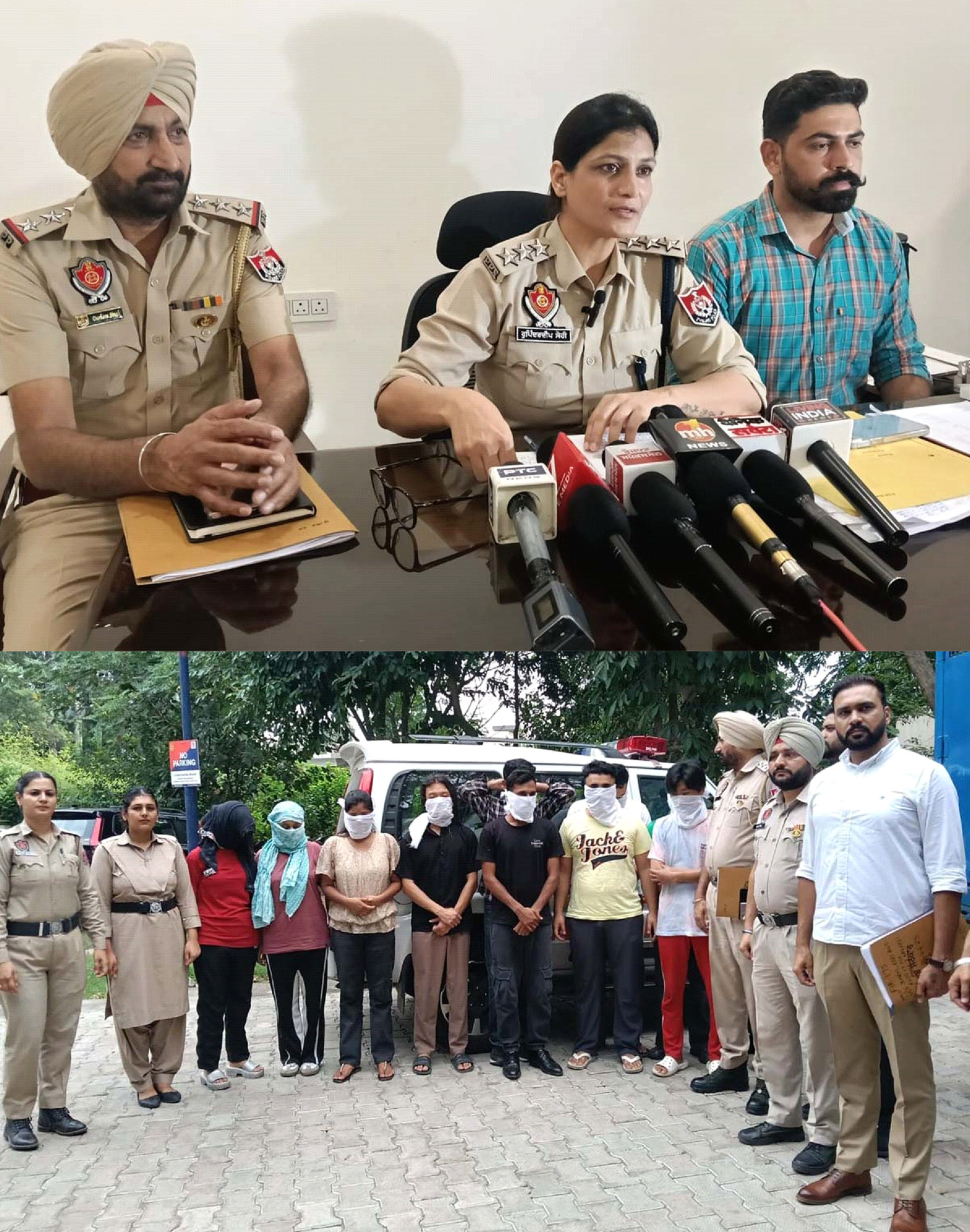 Mohali Police arrested 10 persons from 2 centres who were running fake call centres and duping gullible people.